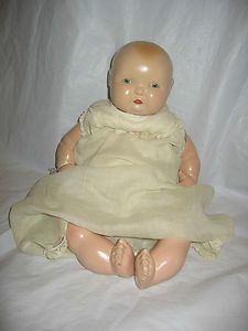  ” Compo Doll Cloth Body Open Mouth Open Close Eyes 1930s VG