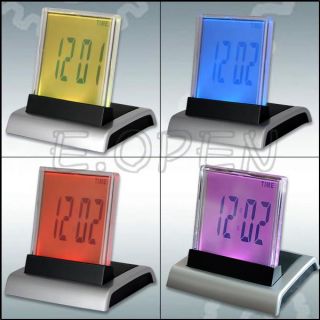  LED Digital LCD Desktop Design Alarm Clock Thermometer Music