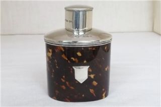 FINE VICTORIAN STERLING SILVER & FAUX TORTOISESHELL TEA CADDY CHESTER