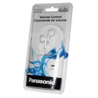 Panasonic RP HV108 Earbud Stereo Headphones with Volume Control (White