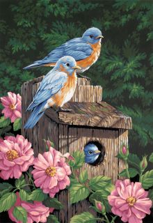 Garden Bluebirds Paint By Number Kit 14 X20 91401