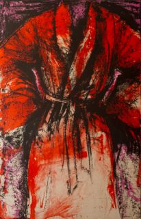 Jim Dine A Robe in Los Angeles   1984 Print   Hand Embellished Litho