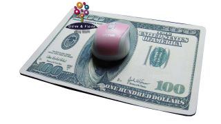 Lucky 100 Dollar Prop Money Bill Mouse Pad Mat Mousepad