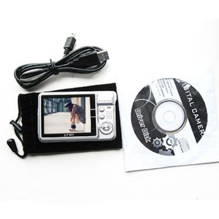 New 2 7 TFT LCD Colour Silver Ultra Thin Auto Digital Camera Cam TP22