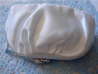 New Dior CD Beauty White Makeup Bag Cosmetic Satin Clutch Case Purse