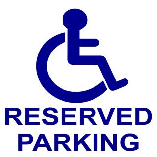 Disabled Reserved Car Parking Sticker Disability Mobility Sign