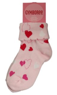 Gymboree Valentines Day Pink Heart Socks 2 3 Girls