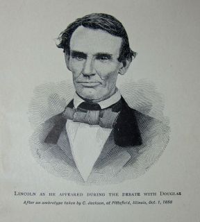 ANTIQUE ABRAHAM LINCOLN BIOGRAPHY William Herndon U.S. PRESIDENT CIVIL