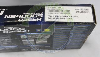 Graphics card N8400GS D256H MSI 256MB DDR2 DirectX10 Model V206 Win7