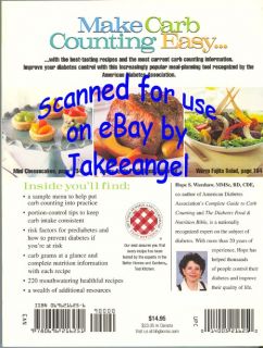 Carb Counters Diabetic Cookbook New Better Homes Garden Softcover Book