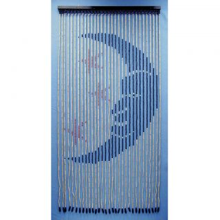  Moon Stars Wood Bead Door Curtain 6427