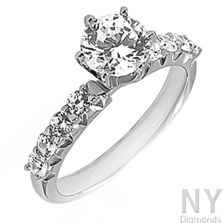 Solitaire Engagement Ring Band 0.75 Ctw Diamond Jewelry 14k White Gold