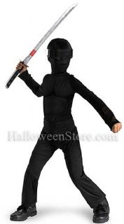 Joe Snake Eyes Child Costume includes Jumpsuit and Hood with