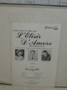 Donizetti LElisir DAmore 3 LPs London ffrr Xlla 38