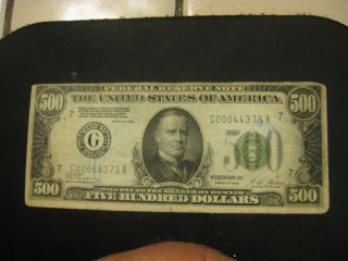 500 Dollar Bill Federal Reserve Note Collectible Currency Real Money