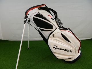  TAYLORMADE R11 S TMX STAND CARRY GOLF BAG WHITE BLACK RED DOUBLE STRAP