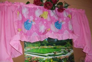 disney princess pink window treatment curtain valance girls bed bath