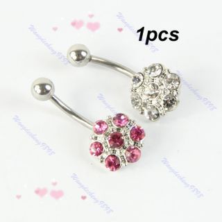  Double Color Belly Navel Button Bar Ring Body Piercing