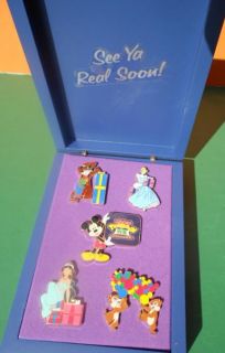 Disney WDW Mickeys Toontown of Pin Trading Big Party 5 Pin Boxed Set
