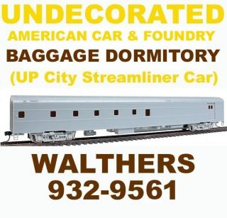 American Car Foundry Baggage Dormitory Walthers 932 9561 HO