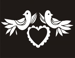 Doves Love Heart Sweet Valentines Day Gift Heart Birds Novelty Funny