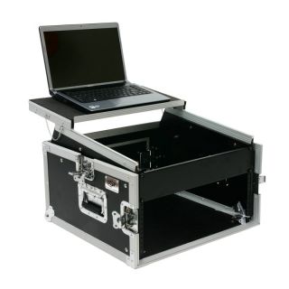 OSP Pro DJ 6 Space Rack Mixer Rack Case w Laptop Shelf