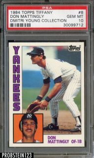   Tiffany Don Mattingly 8 RC Dmitri Young Collection GEM PSA 10 Rookie