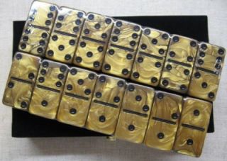 Dominoes Jumbo Sz Gold New Gold Color Dominoes D6 J FRS 1 2 inch Thick