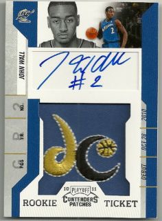 2010 2011 Playoff Contenders Patches John Wall Rookie Ticket Auto SP