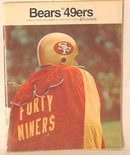 1968 Chicago Bears San Francisco 49ers Game Program 25
