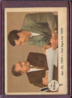1959 Fleer Ted William 68 Signs for 1959 SP VG D49393