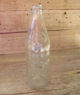 Old Dr Pepper 10 oz Clear Embossed Bottle No Refill