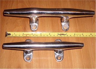 10 inch Stainless Steel Chrome Heavy Duty Sailboat Dock Cleats