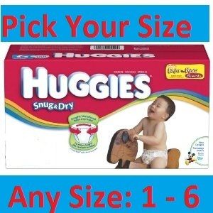 Huggies Snug Dry Diapers XL Case Size 1 2 3 4 5 6 Pick Your Size
