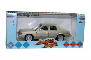 1982 Dodge Aries K Die Cast Model Car Gold 1 24 New