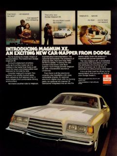 1978 Dodge Magnum XE Original 8x11 Print Ad