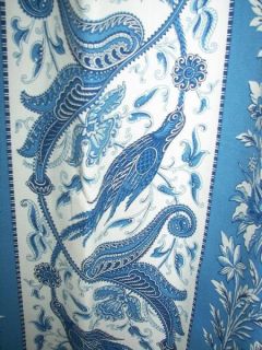  Victorian Chic Bird Floral Toile Drapes Curtains 5 Pieces