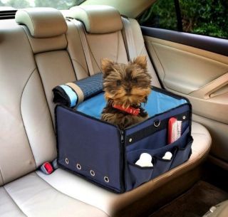 New Brown Dog Car Seat Small Pets Cats SM Booster Carrier