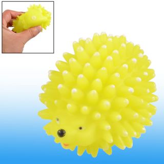  Vinyl Rubber Hedgehog Shaped Squeaky Chew Toy for Pet Dog