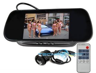 TFT LCD MONITOR CLIP ON FACTORY REAR VIEW MIRROR W/ FLUSH IN CAMERA