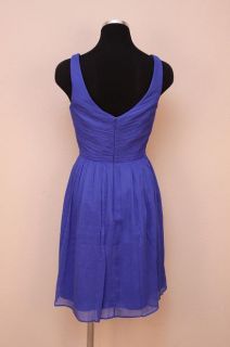 Crew $250 Silk Chiffon Heidi Dress 2 Casablanca Blue