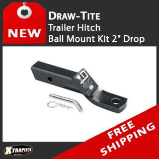 Draw Tite Trailer Tow Hitch Ball Mount Kit 2 Drop include Pin Clip