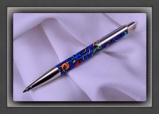 Regency Blue Creatures RT Ballpoint Pen w Chrome Accents Black Ink