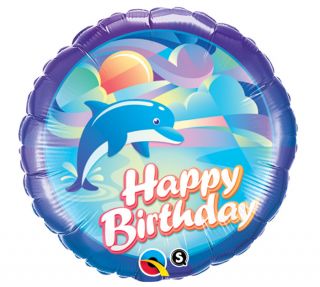 Birthday Jumping Dolphin 18 Balloons Ocean Aquarium