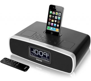 iHome IP90BZC Dual Alarm Clock Radio for Your iPhone iPod with Am FM