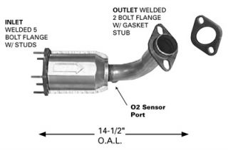 98 99 Kia Sephia Manifold Catalytic Converter 641123