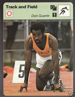Don Quarrie Jamaica Runner 1978 SPORTSCASTER Card 41 08