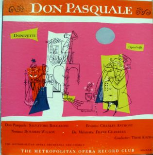 Kozma Donizetti Don Pasquale LP VG MO715 Vinyl Record