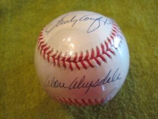 Sandy Koufax Don Drysdale Autograph Baseball