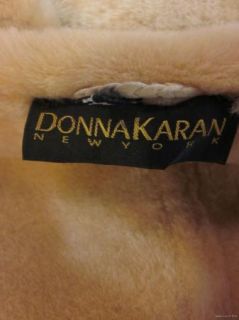 Donna Karan New York Vintage Camel Suede Sheepskin Shearling